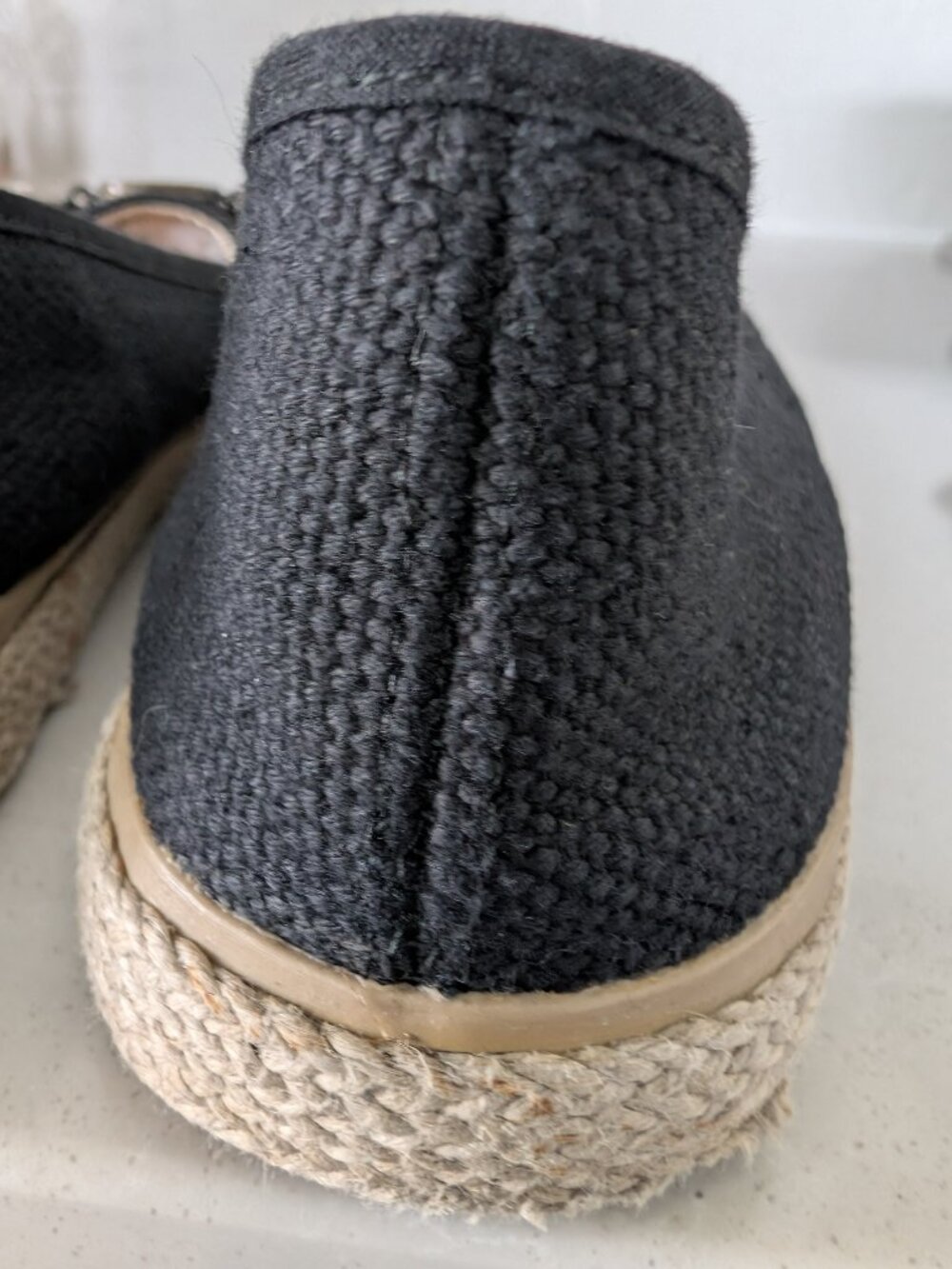 Yves Saint Laurent Black Canvas Espadrille Loafers with Metal YSL Medallions - Picture 8 of 11